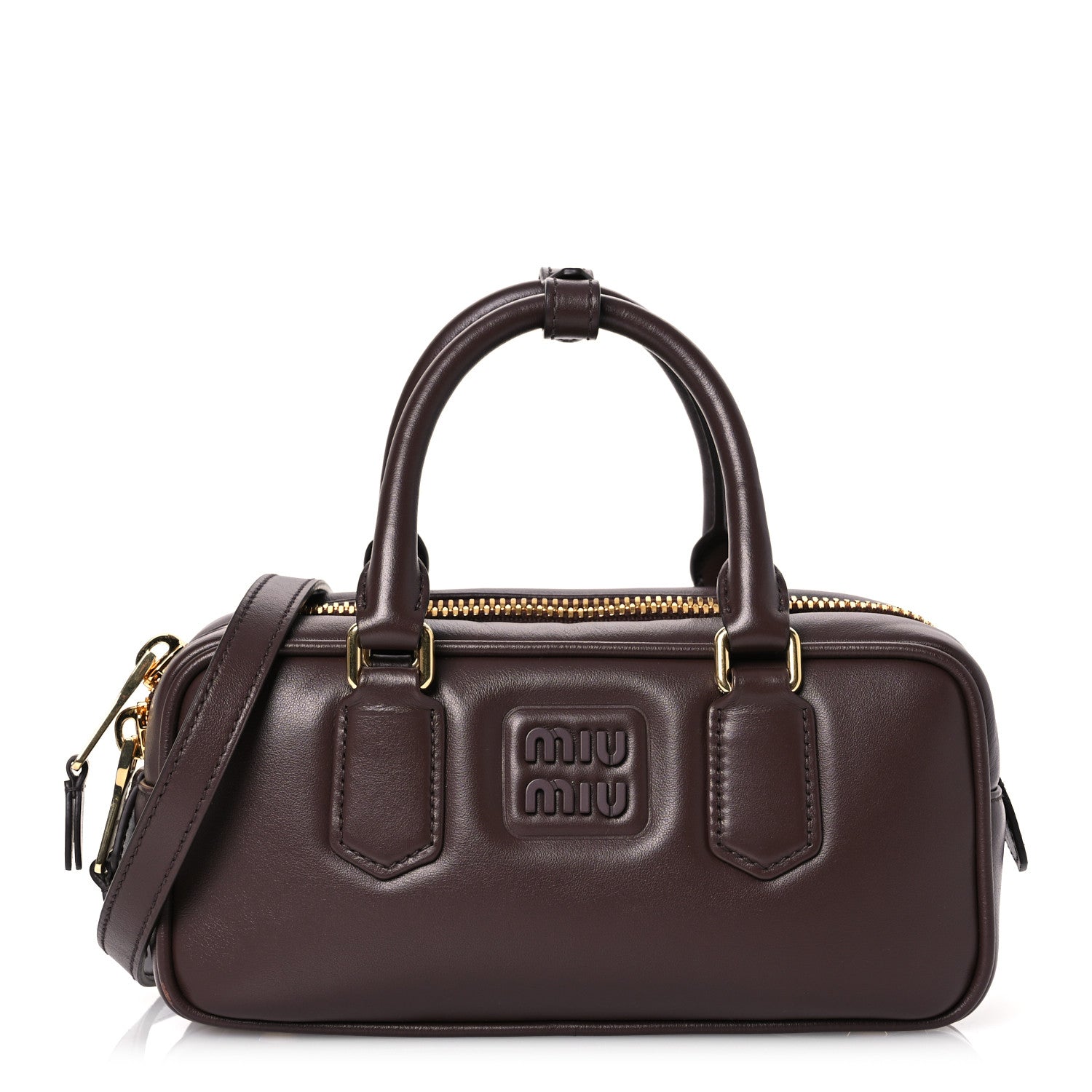 Miu Miu Calfskin Regular Arcadie Top Handle Bag Radica 1629695