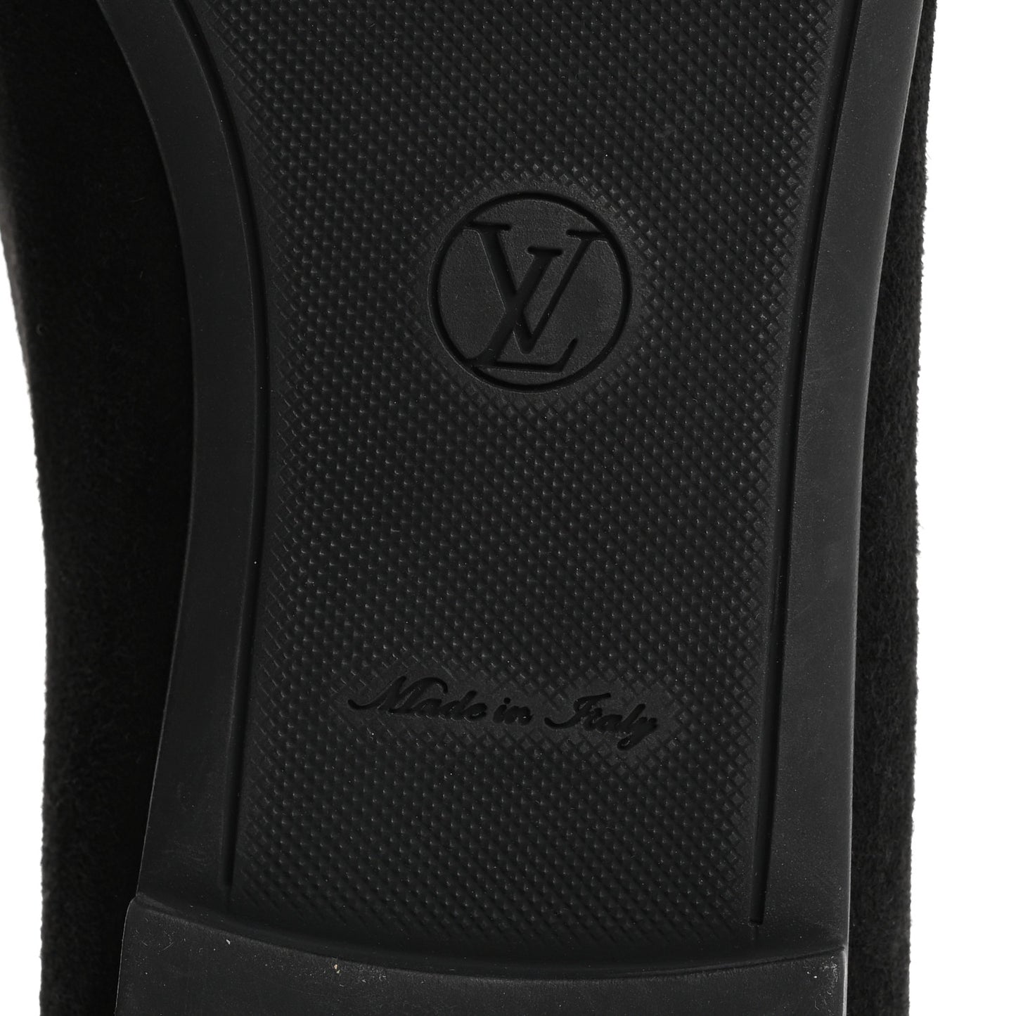 Suede Monogram Uniformes Ballet Flats 37 Black