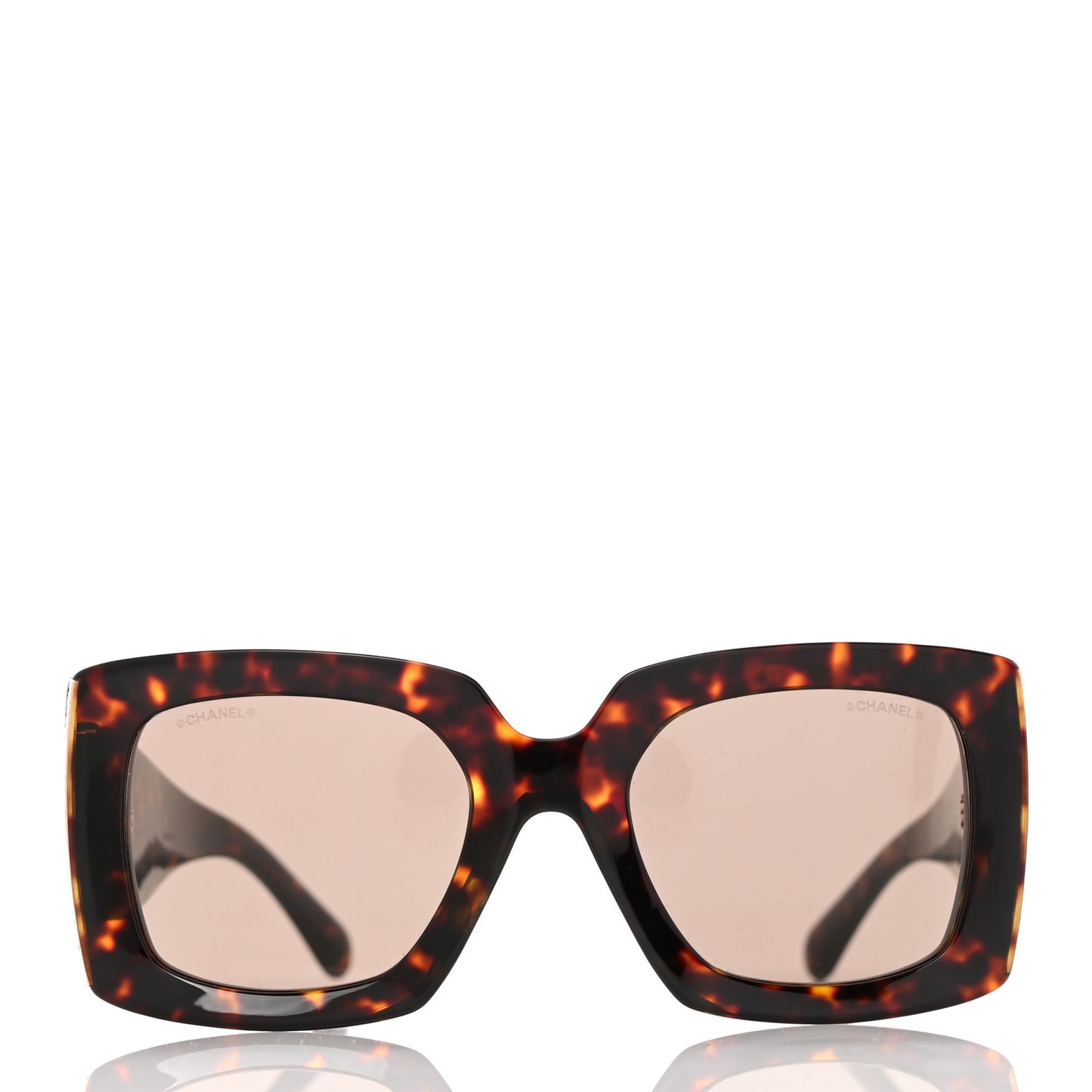 Acetate Rectangle Sunglasses 5435-A Tortoise