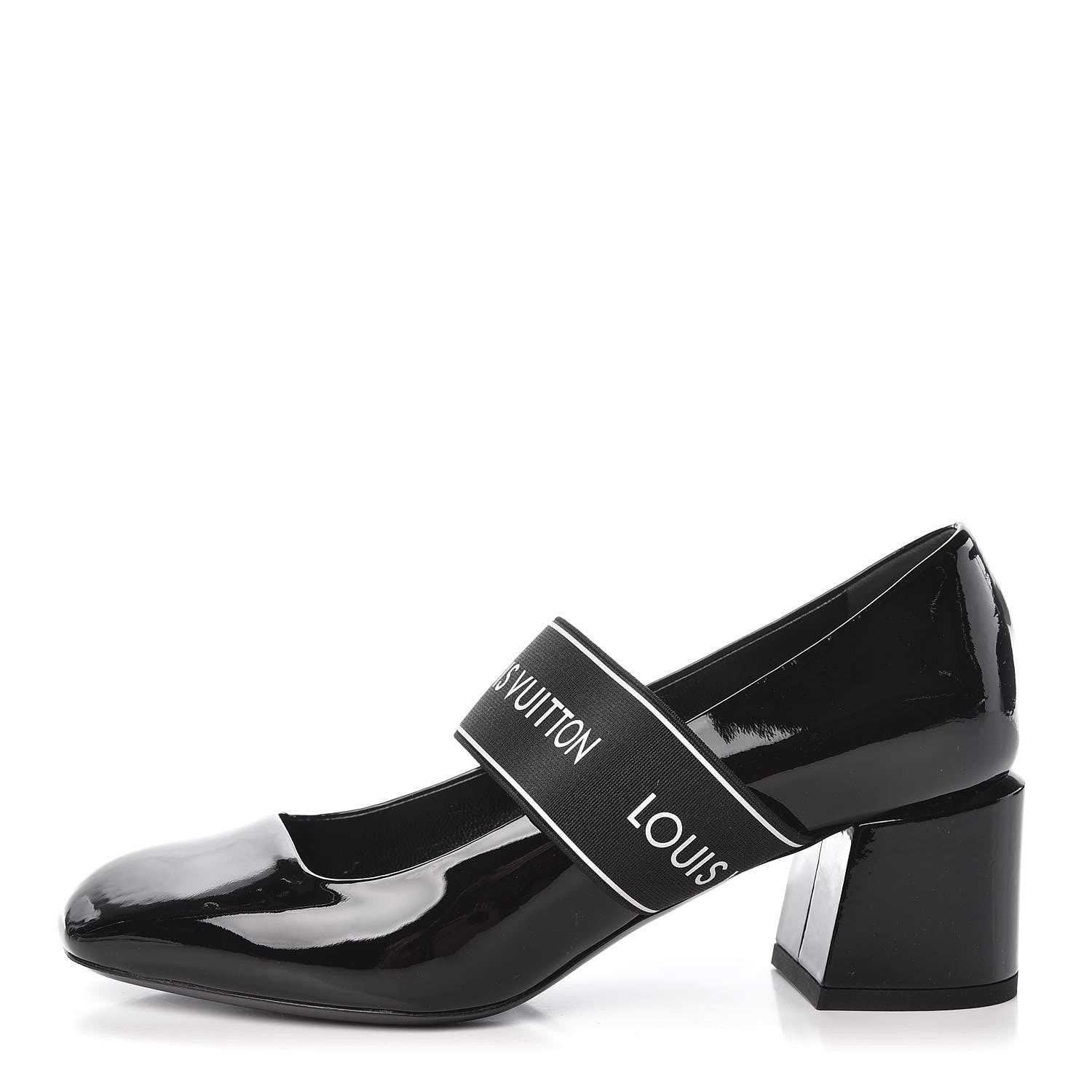 Louis Vuitton Patent Uncover Pumps 37 Black 1 of 9