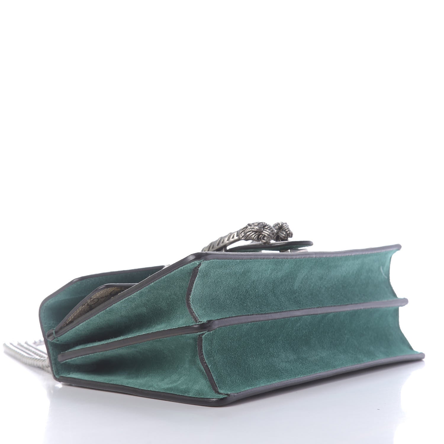 Gucci GG Supreme Monogram Willow Hill Embroidered Small Dionysus Shoulder Bag Emerald 4 of 11