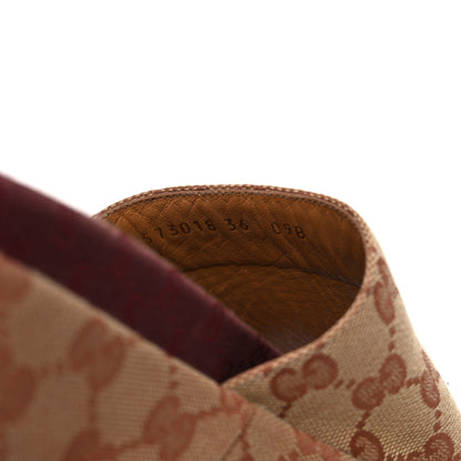 Gucci Canvas GG Monogram Angelina Platform Slide Sandals 36 Beige Ruggine 10 of 13