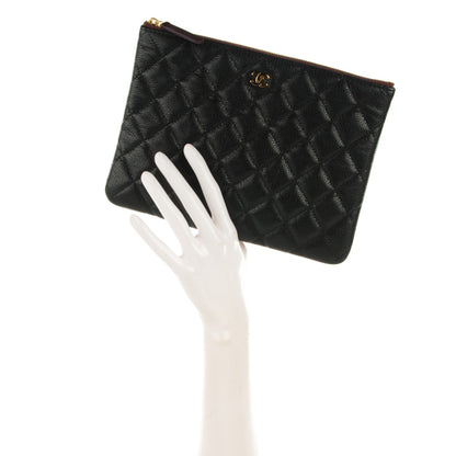 Chanel Caviar Quilted Medium Cosmetic Case Black 2 of 8