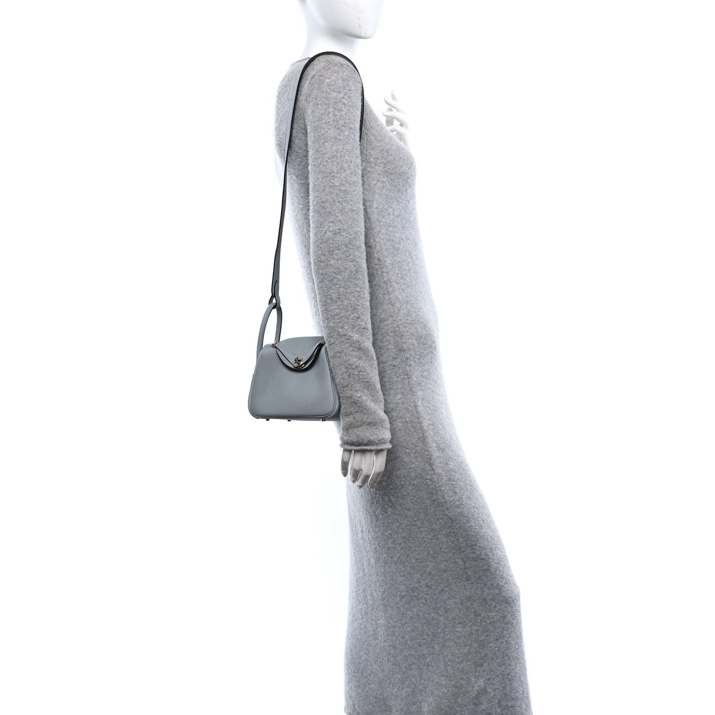 Taurillon Clemence Mini Lindy 20 Bleu Glacier