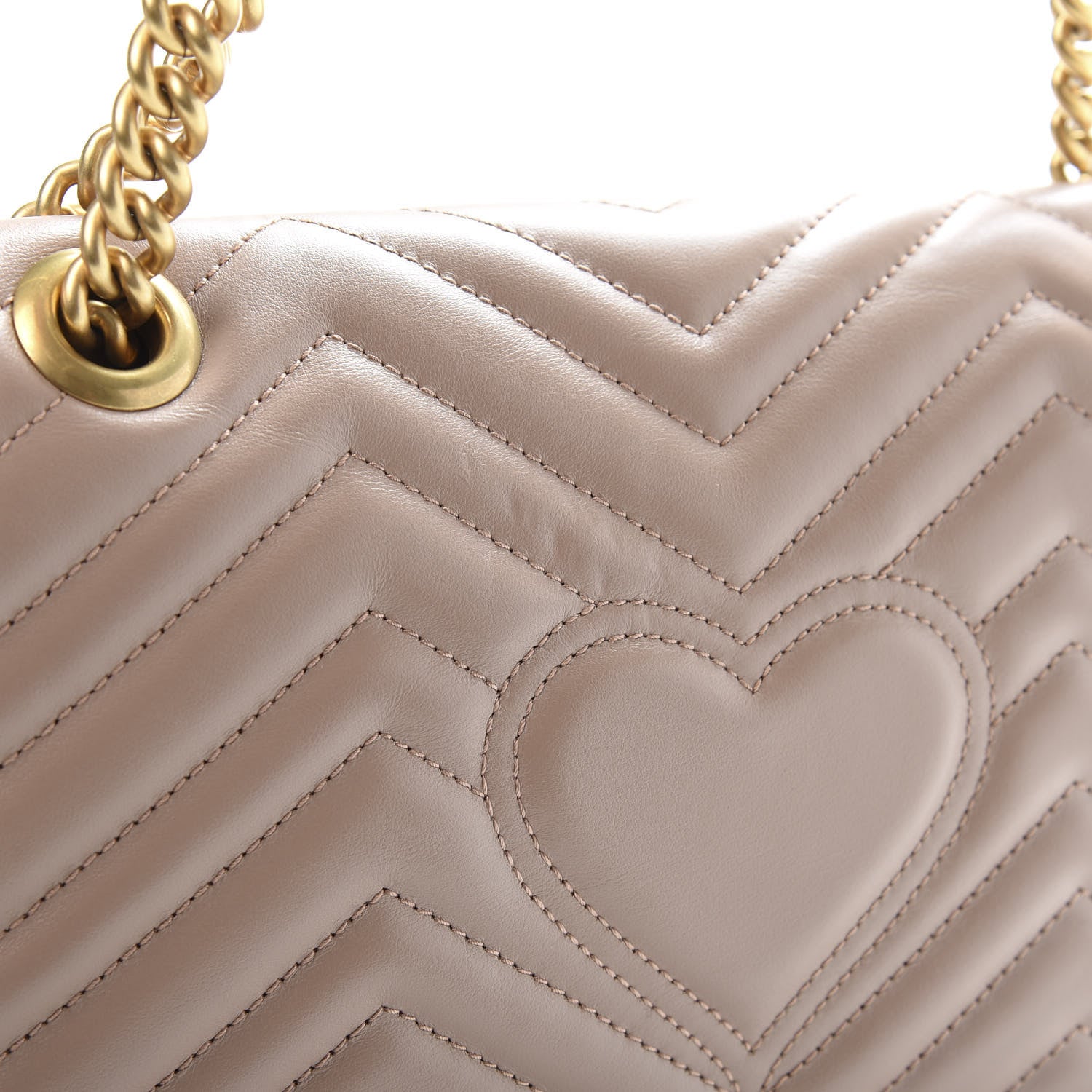 Gucci Calfskin Matelasse Small GG Marmont Shoulder Bag Porcelain Rose 12 of 13