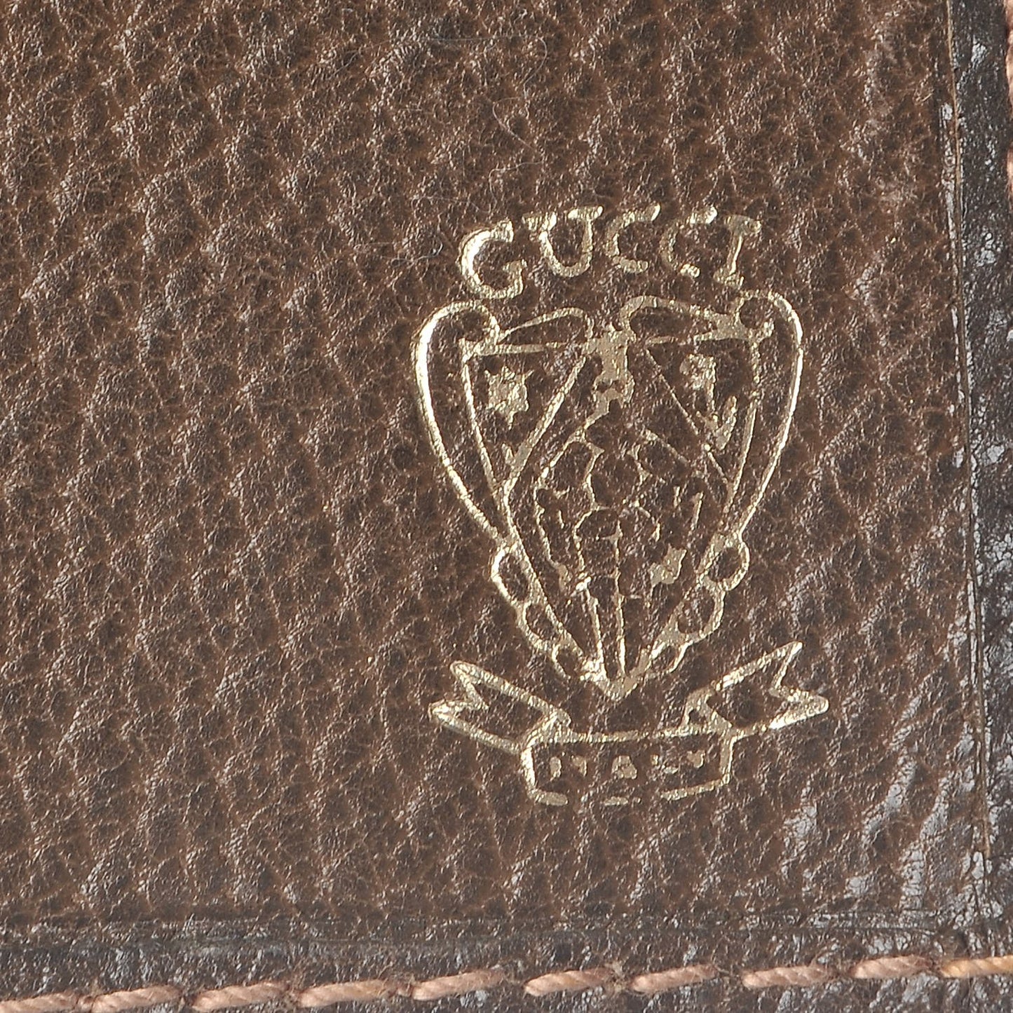 Calfskin Web Wallet Brown