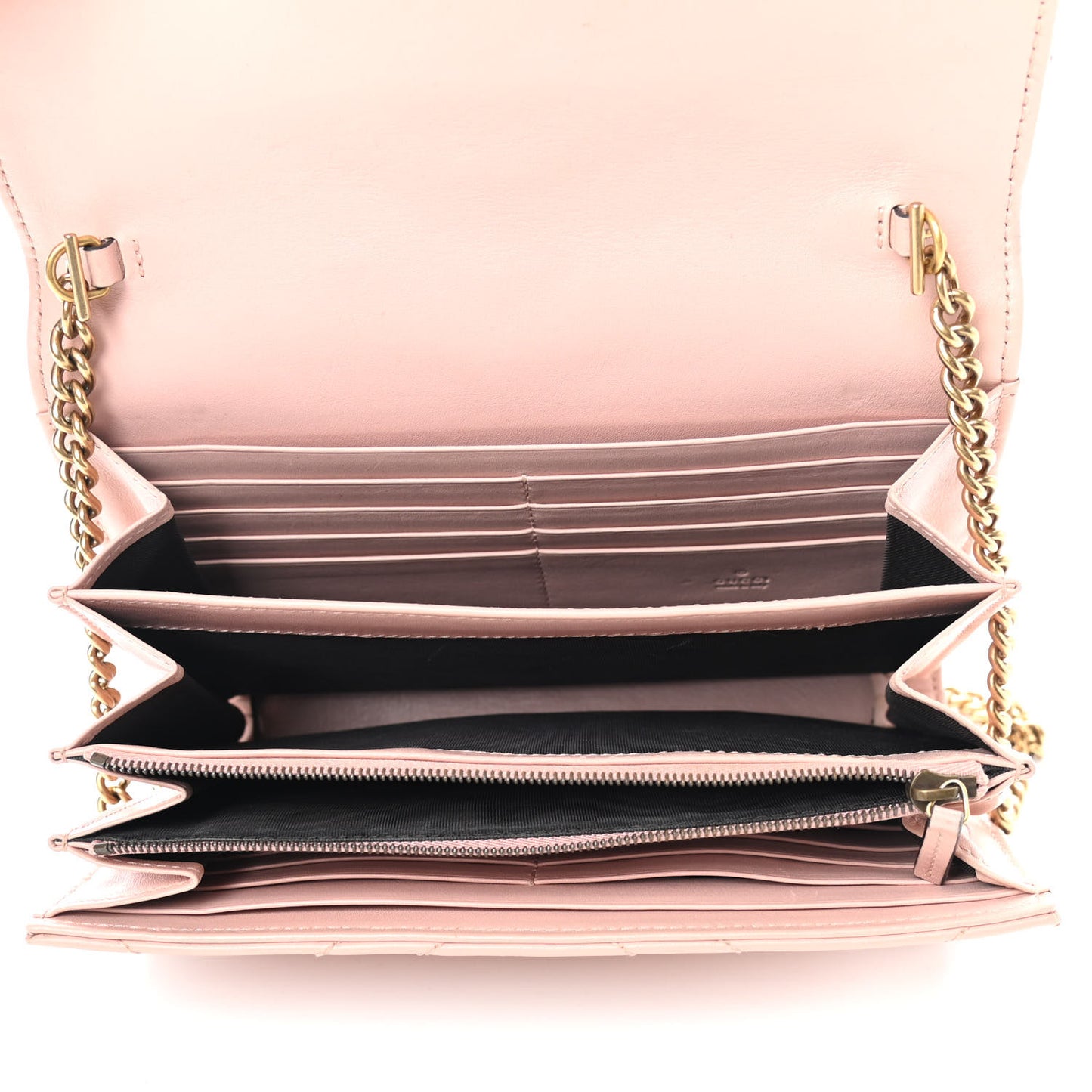 Calfskin Matelasse GG Marmont Chain Wallet Perfect Pink