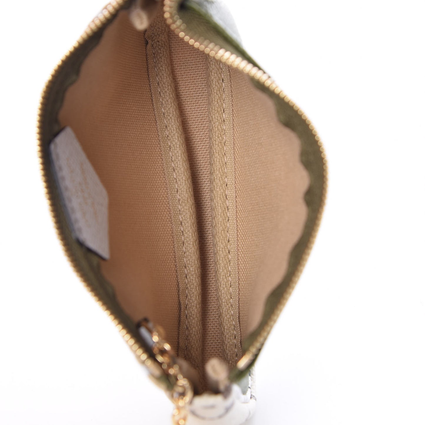 Monogram Giant Micro Pochette Accessories Kaki White