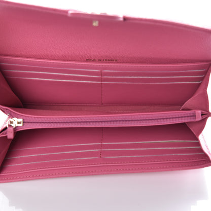 Chanel Caviar Quilted Large Gusset Flap Wallet Pink 5 of 11