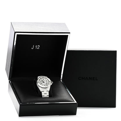 Chanel Stainless Steel Ceramic 33mm J12 Quartz Watch White 5 of 5