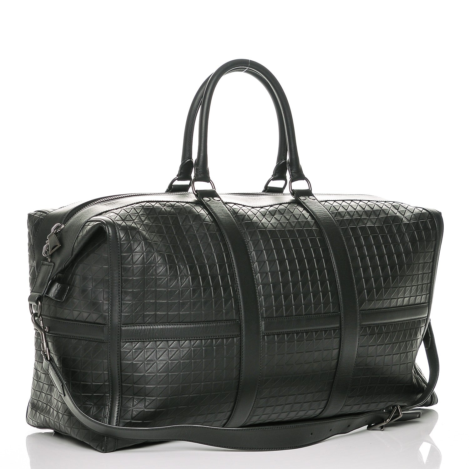 Proenza Schouler Calfskin Triangle Embossed Travel Bag Black 3 of 7