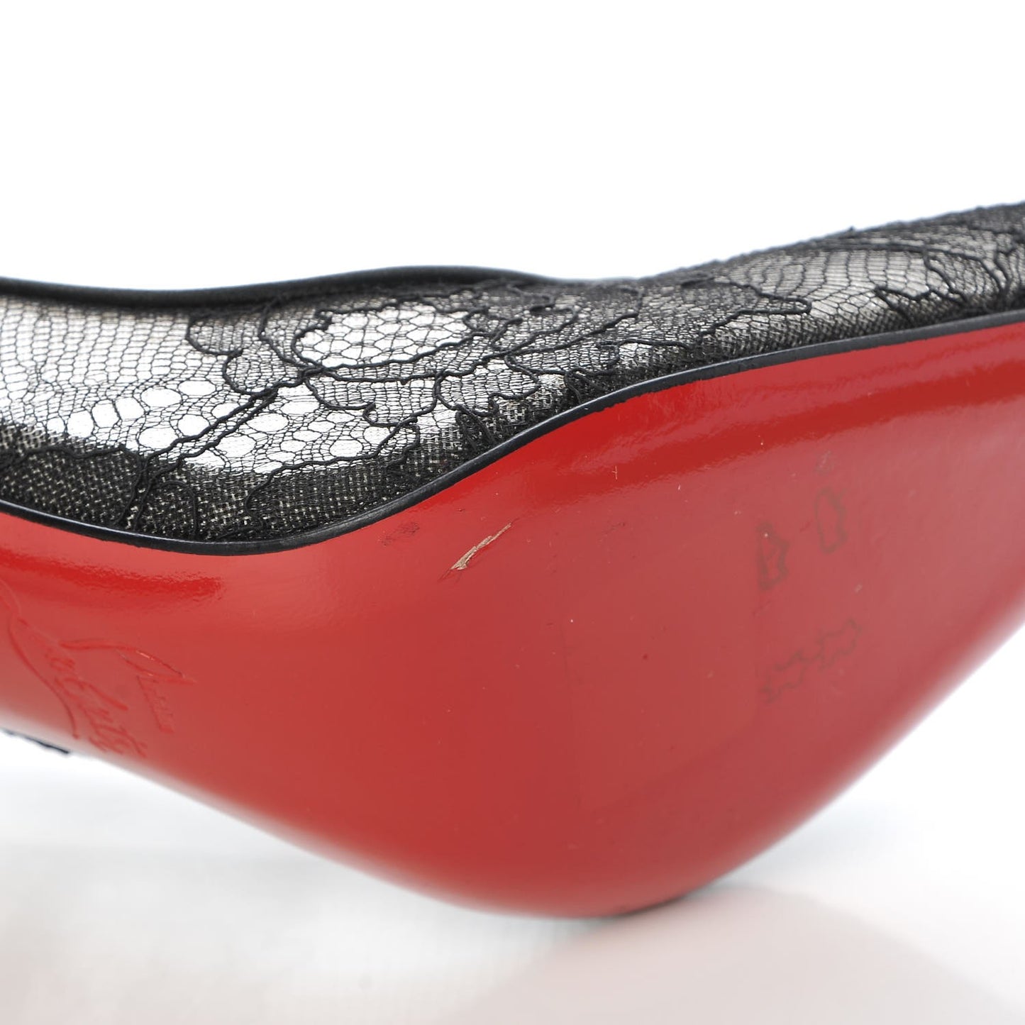 Dentelle Chantilly Follies Lace 100 Pumps 37 Black