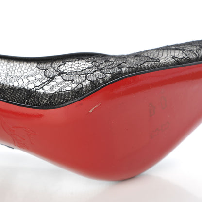 Christian Louboutin Dentelle Chantilly Follies Lace 100 Pumps 37 Black 8 of 9