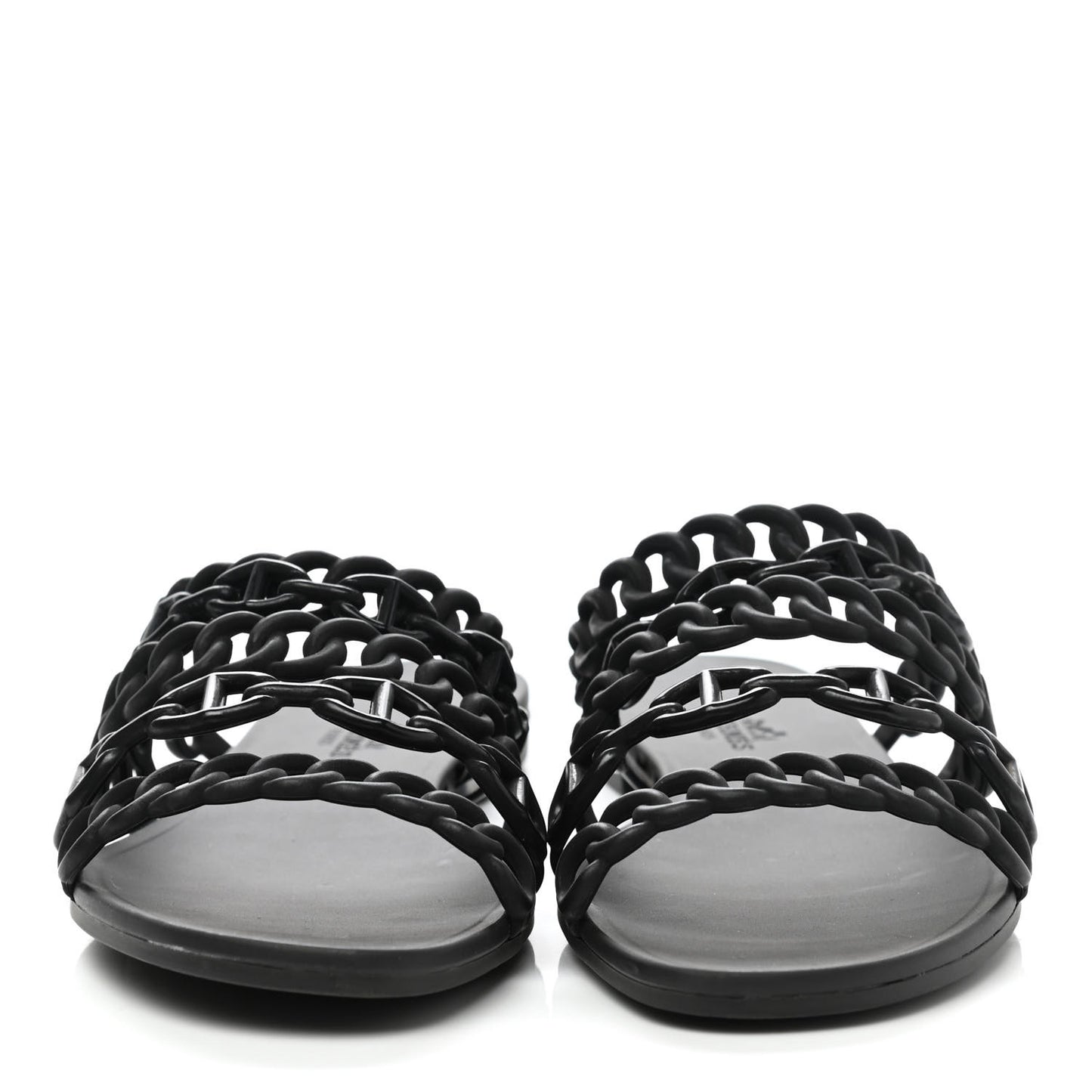 Rubber Chaine d'Ancre Nude Sandals 36 Black