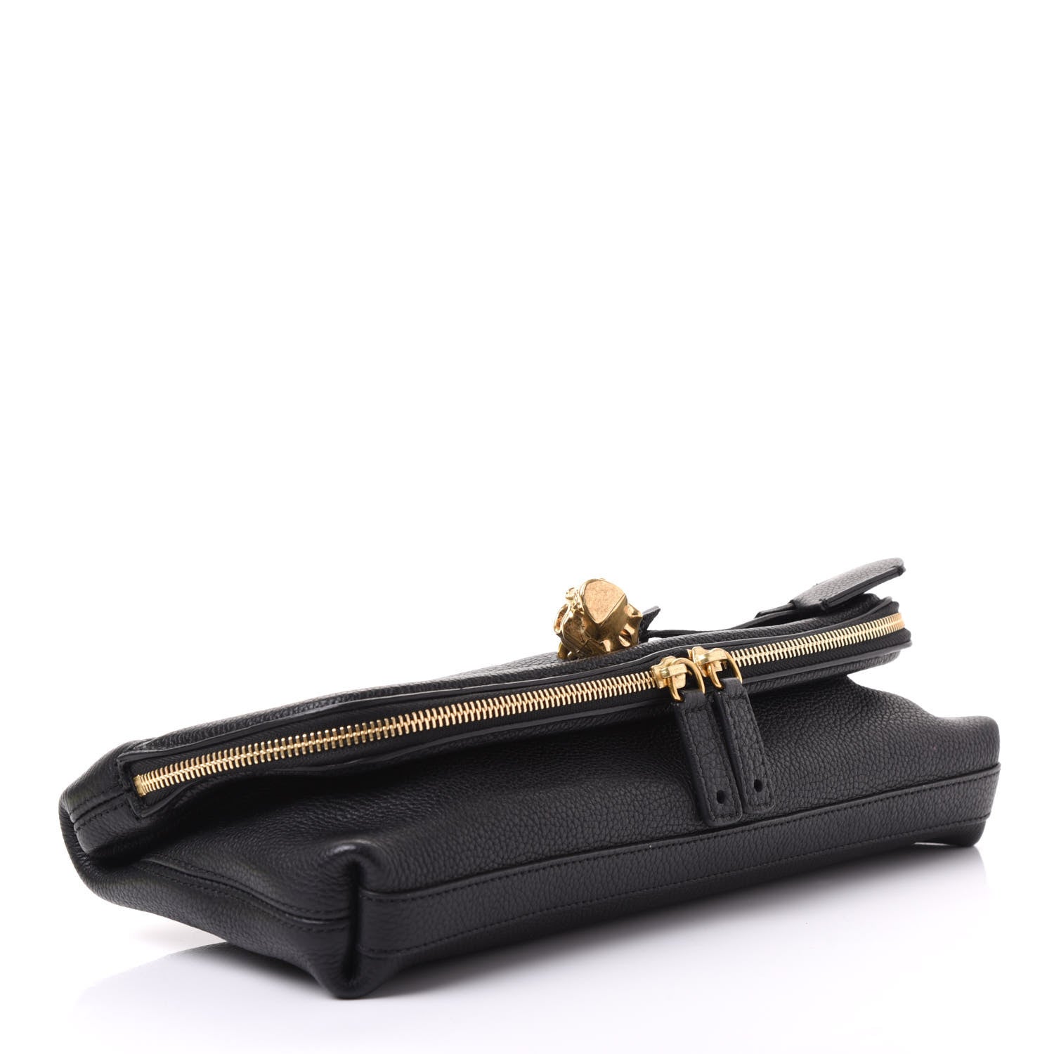 Alexander McQueen Grainy Calfskin Padlock Skull Clutch Black 3 of 8