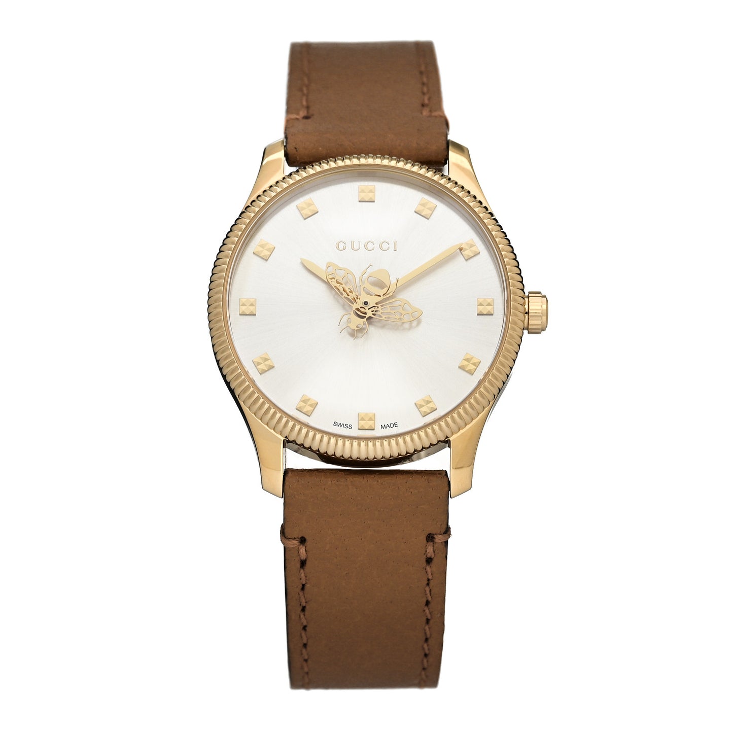 Stainless Steel Calfskin 29mm G-Timeless Bee Quartz Watch