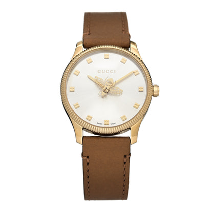 Gucci Stainless Steel Calfskin 29mm G-Timeless Bee Quartz Watch 1 of 4