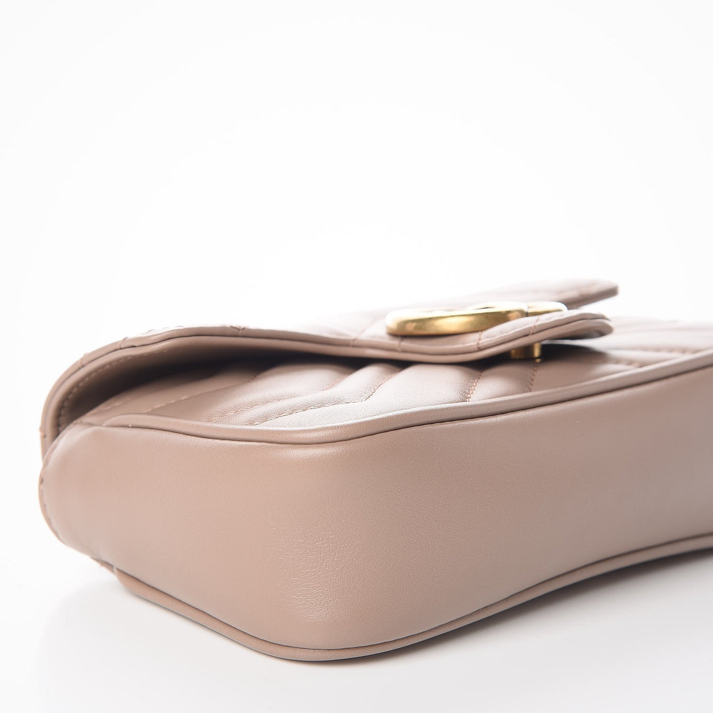 Calfskin Matelasse Super Mini GG Marmont Shoulder Bag Porcelain Rose