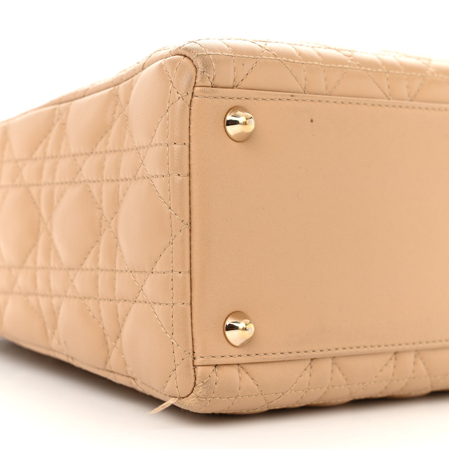Lambskin Cannage Large Lady Dior Beige