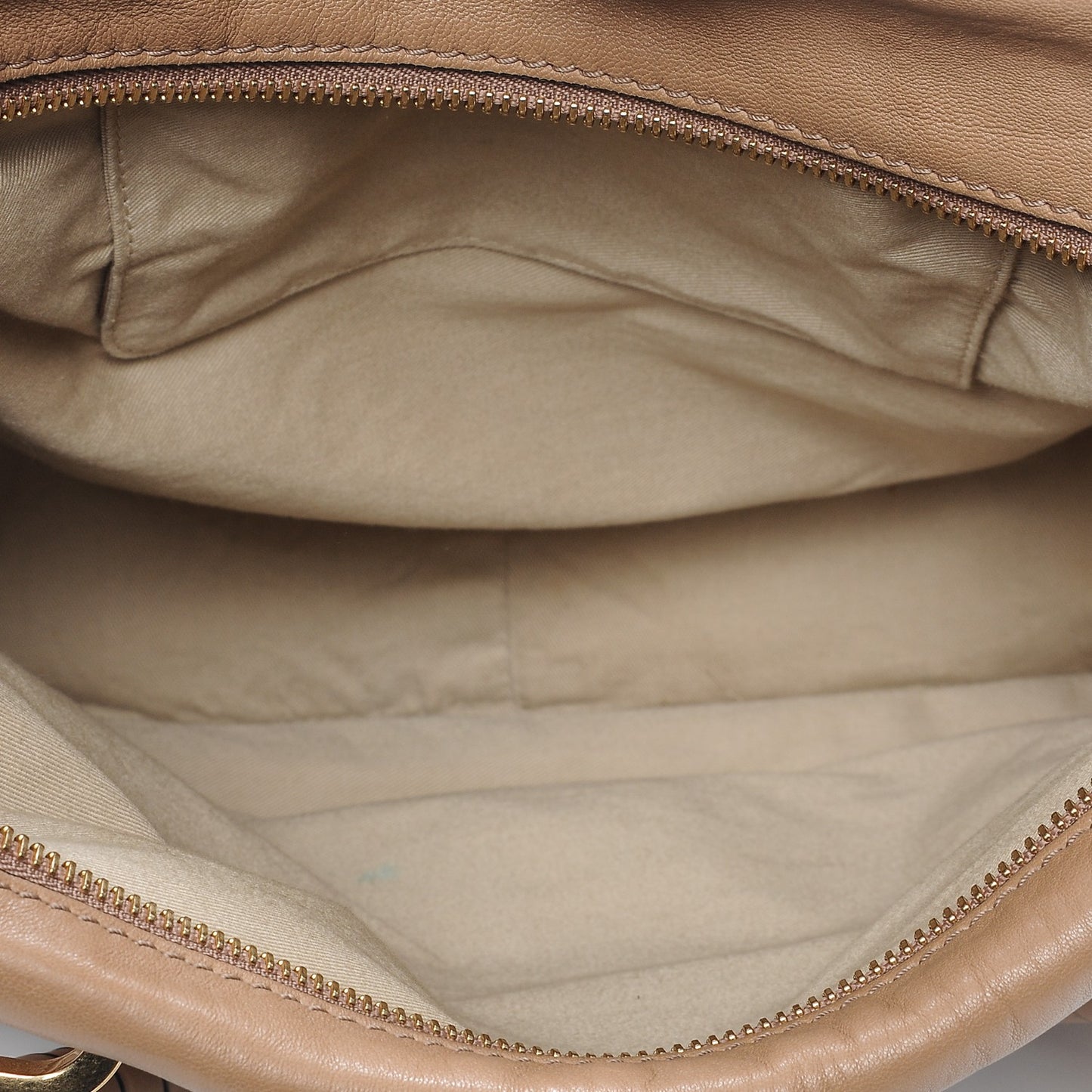 Calfskin Large Marcie Lock Satchel Beige