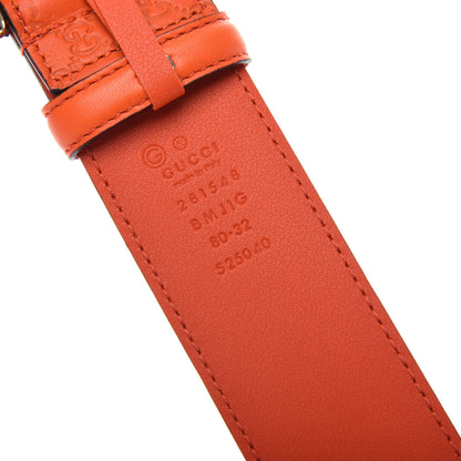 Gucci Soft Microguccissima 40mm Belt 80 32 Sun Orange 3 of 6