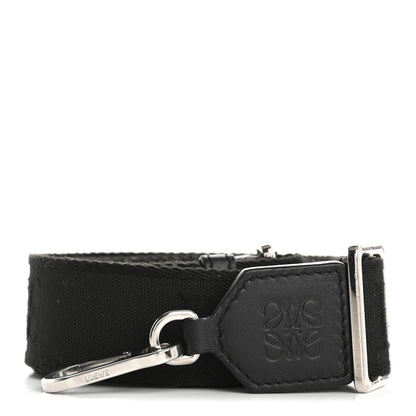 Loewe Calfskin Jacquard Webbing Anagram Strap Black 1 of 7