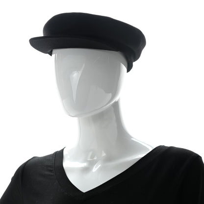 Hermes Cashmere Womens Deauville Cap 58 Black 2 of 9
