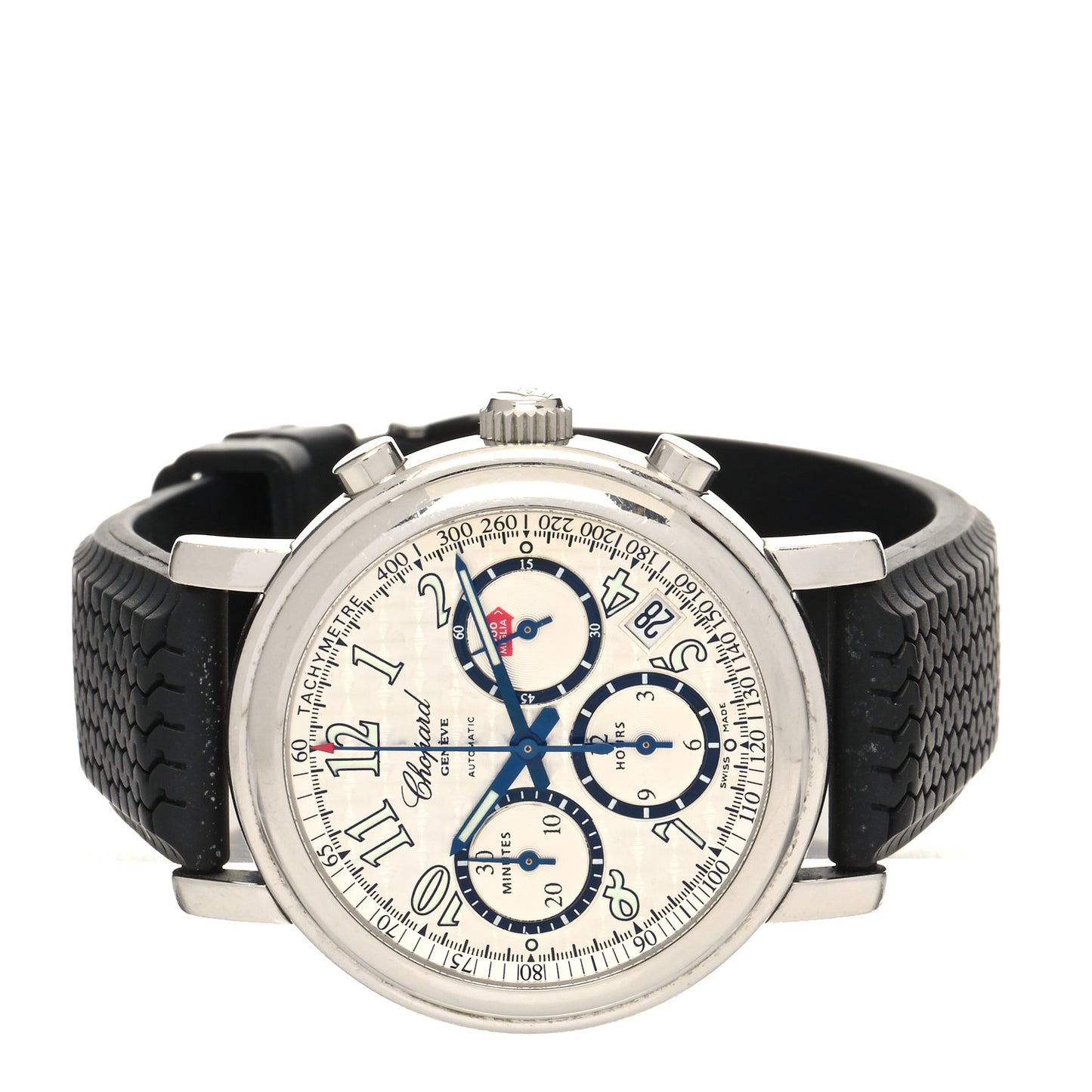 Stainless Steel Rubber 39mm Mille Miglia Chronograph Automatic Watch
