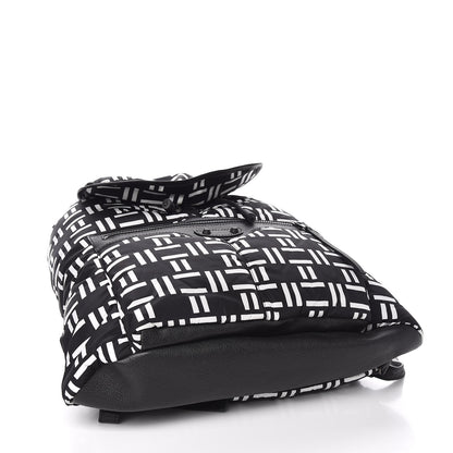 Balenciaga Nylon Rubber Printed S Traveler Backpack Black White 4 of 10