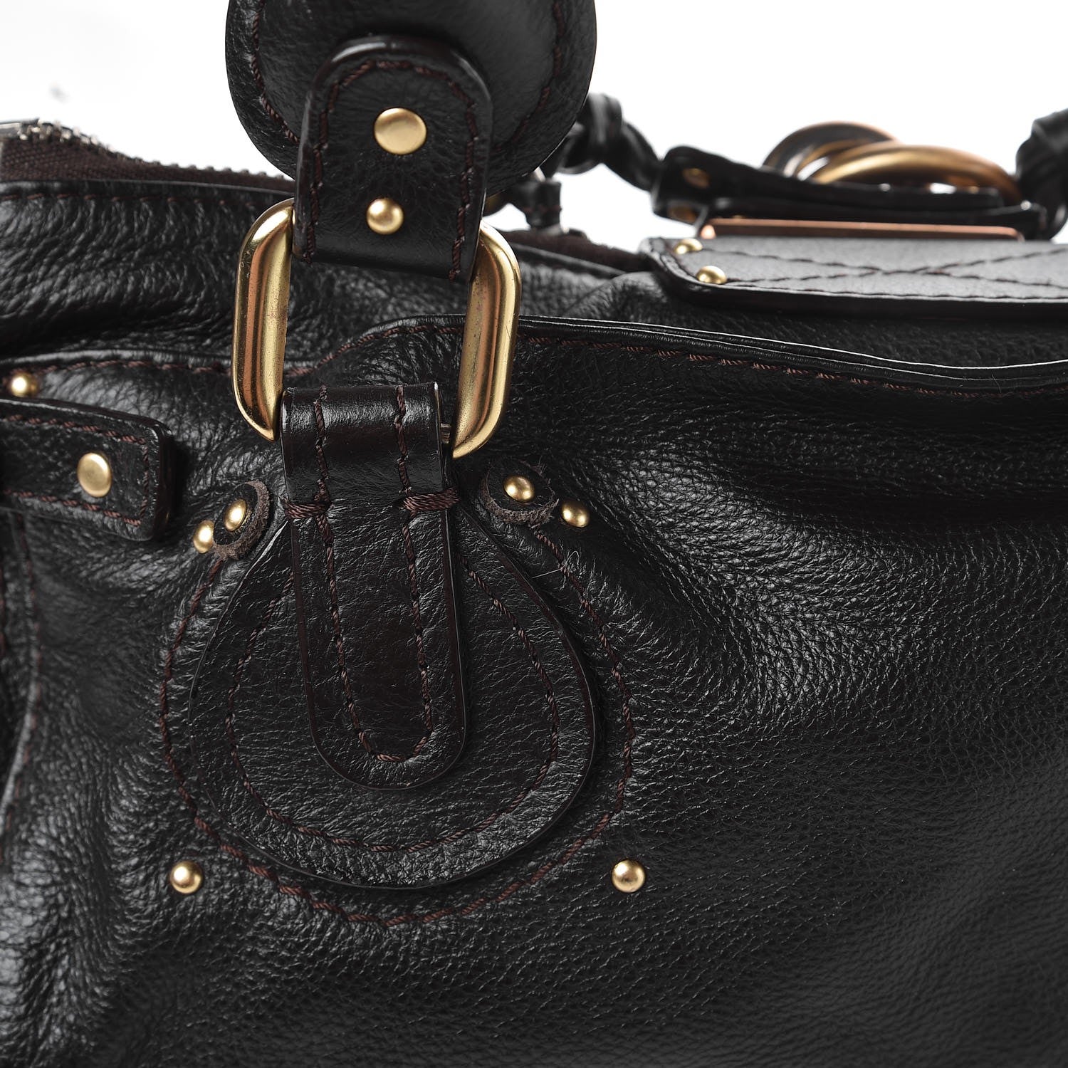 Chloe Calfskin Paddington Satchel Chocolate 12 of 35