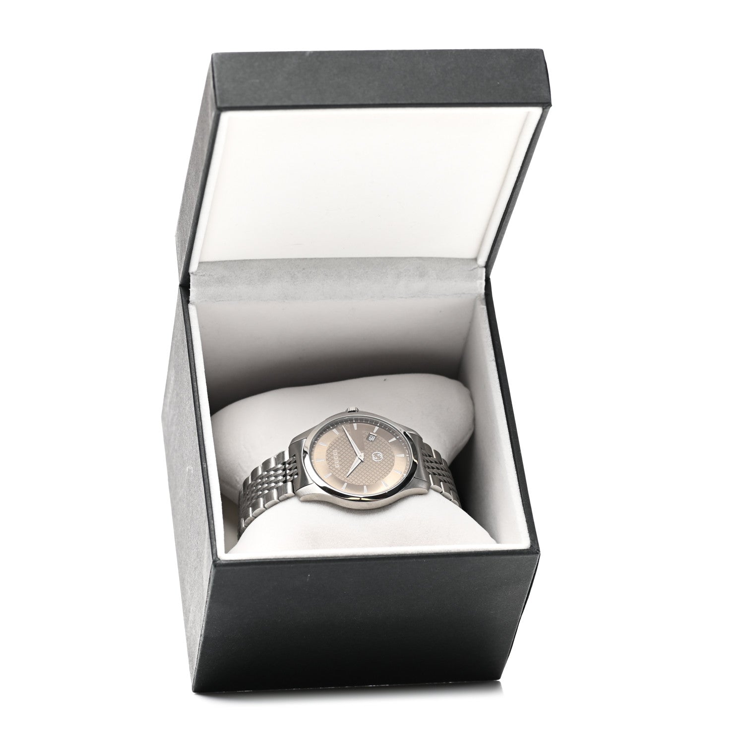 Gucci Stainless Steel 40mm G-Timeless Quartz Watch Brown 5 of 5
