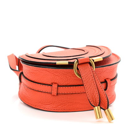 Chloe Calfskin Nano Marcie Saddle Bag Rusted Orange 4 of 7