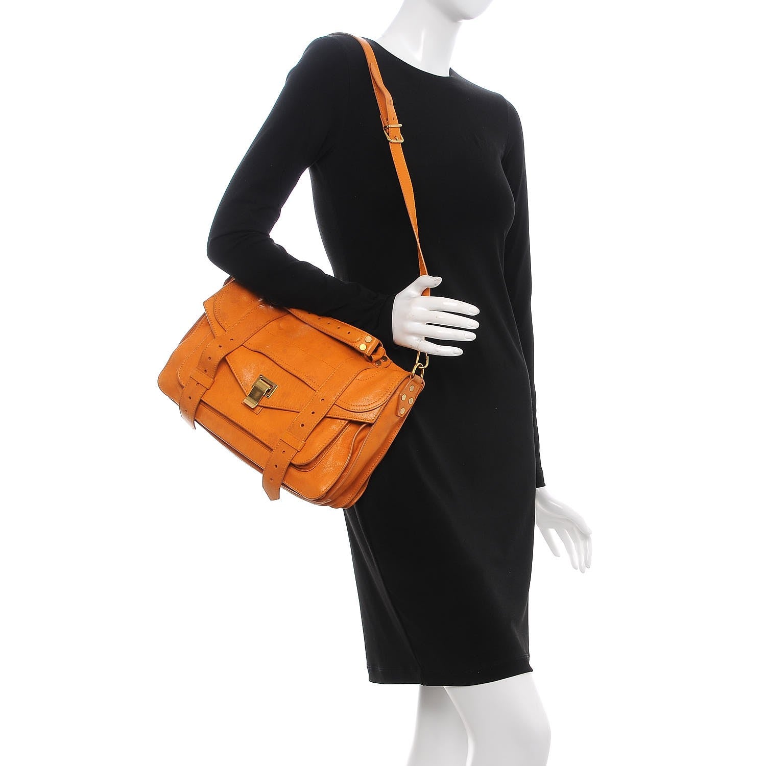 Proenza Schouler Lambskin Medium PS1 Satchel Saffron 2 of 12
