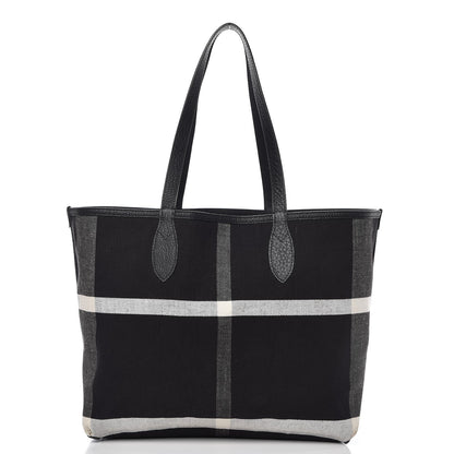 Burberry Coated Canvas Medium Reversible Doodle Tote Black 7 of 15