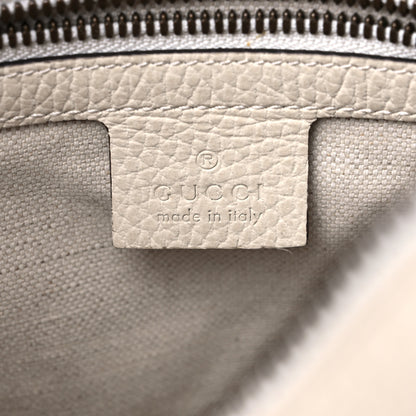 Gucci Grained Calfskin Logo Messenger Bag White 6 of 10