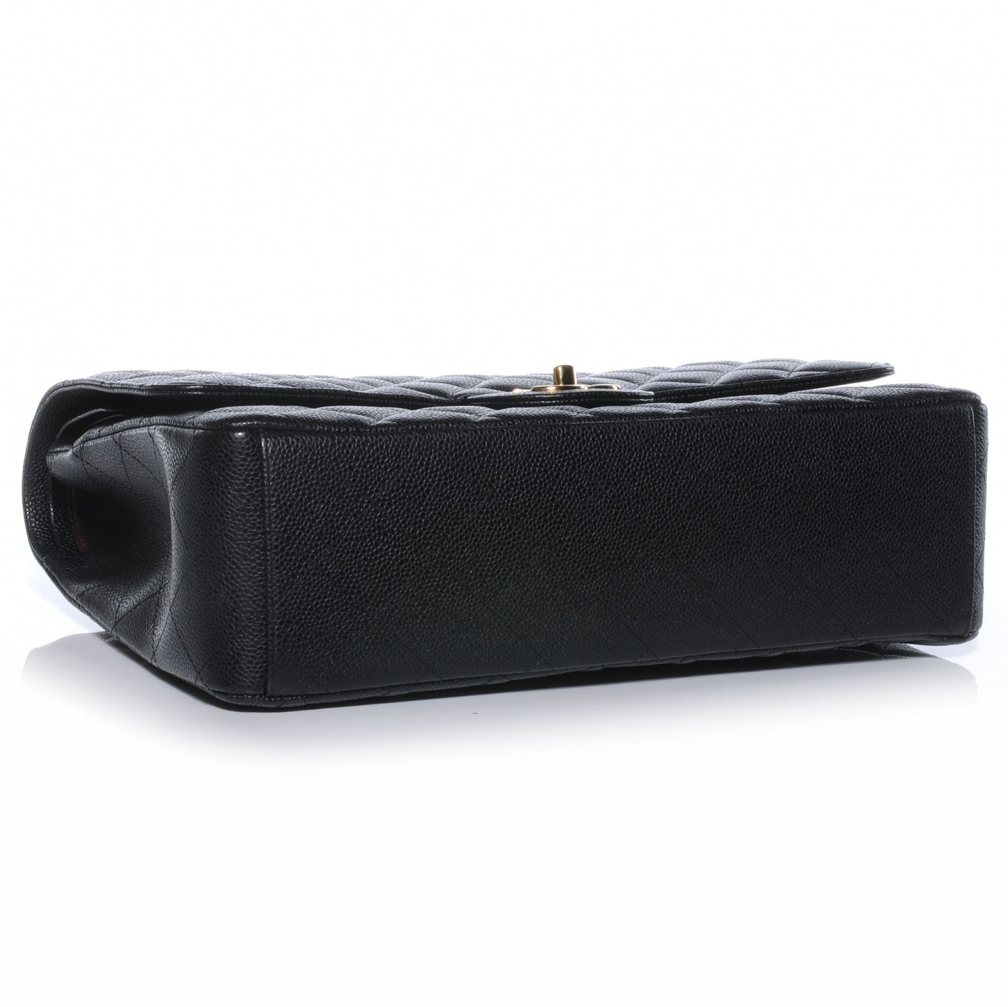 Caviar Quilted Maxi Double Flap Black
