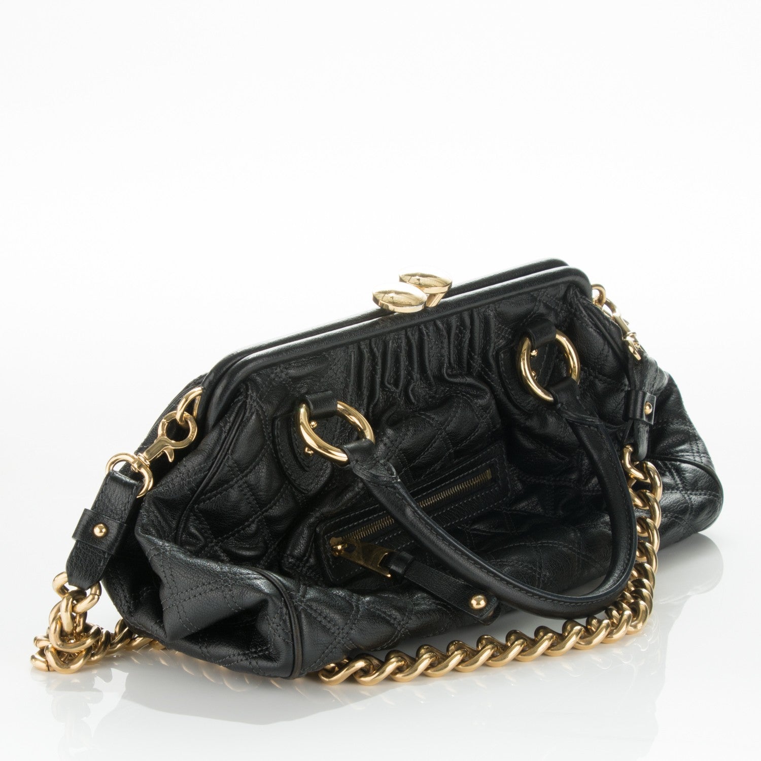 Marc Jacobs Calfskin Quilted Stam Black 8 of 8