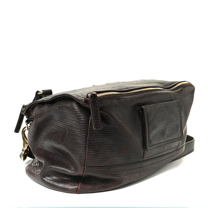 Givenchy Calfskin Lizard Embossed Large Pandora Brown 3 of 9