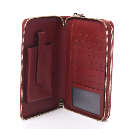 Gucci Microguccissima Zip Around Top Handle Travel Wallet Red 4 of 6