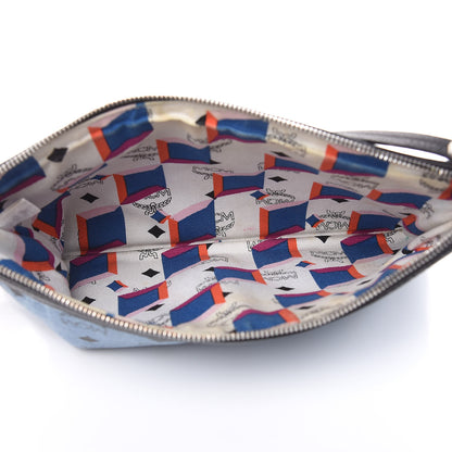 MCM Visetos Project Reversible Tote Pouch Munich Blue 5 of 14