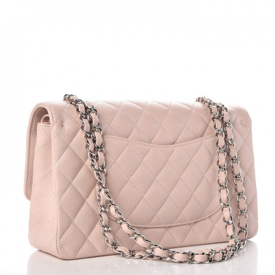 Chanel Caviar Quilted Medium Double Flap Pink 2 of 7