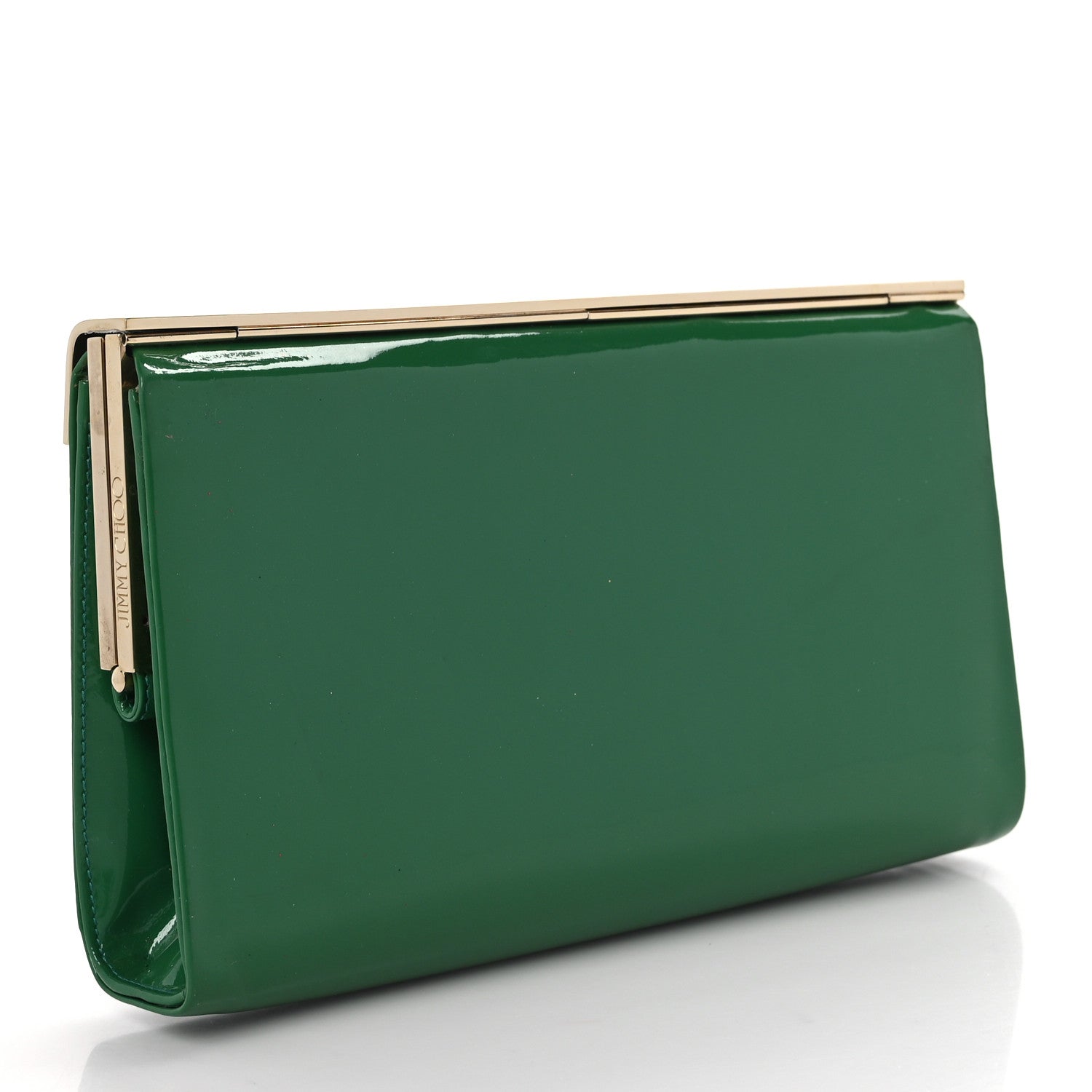Jimmy Choo Patent Cayla Clutch Jade 4 of 9
