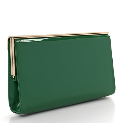 Jimmy Choo Patent Cayla Clutch Jade 4 of 9