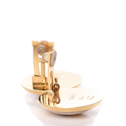 Hermes Enamel Lion Clip On Earrings Gold 3 of 4