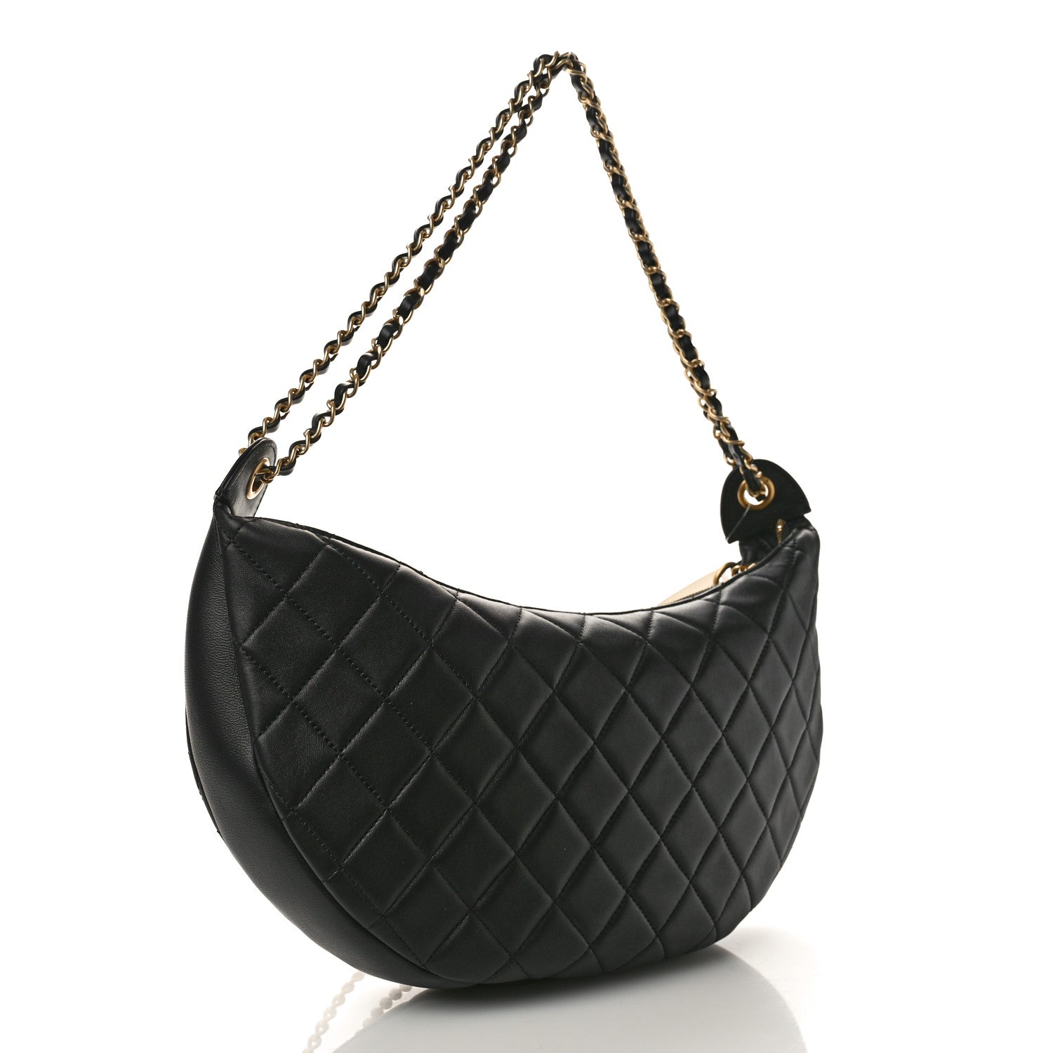Chanel Lambskin Quilted All About Chains Hobo Black 3 of 10