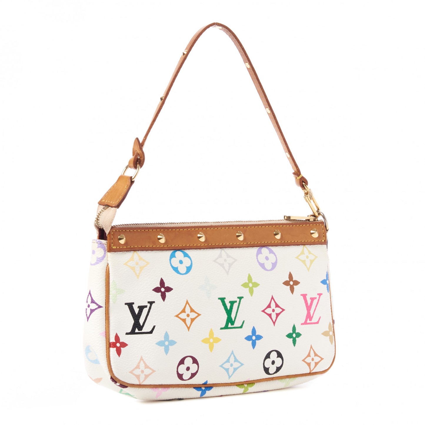 Monogram Multicolor Pochette Accessories White