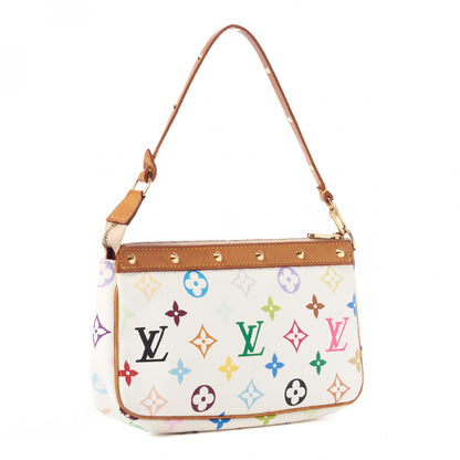 Louis Vuitton Monogram Multicolor Pochette Accessories White 2 of 8