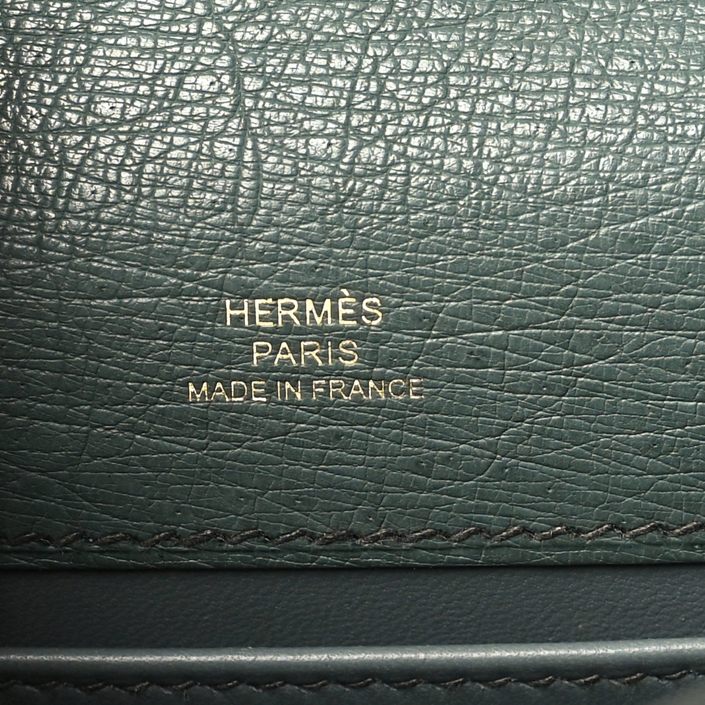 Ostrich Kelly Pochette Vert Amande