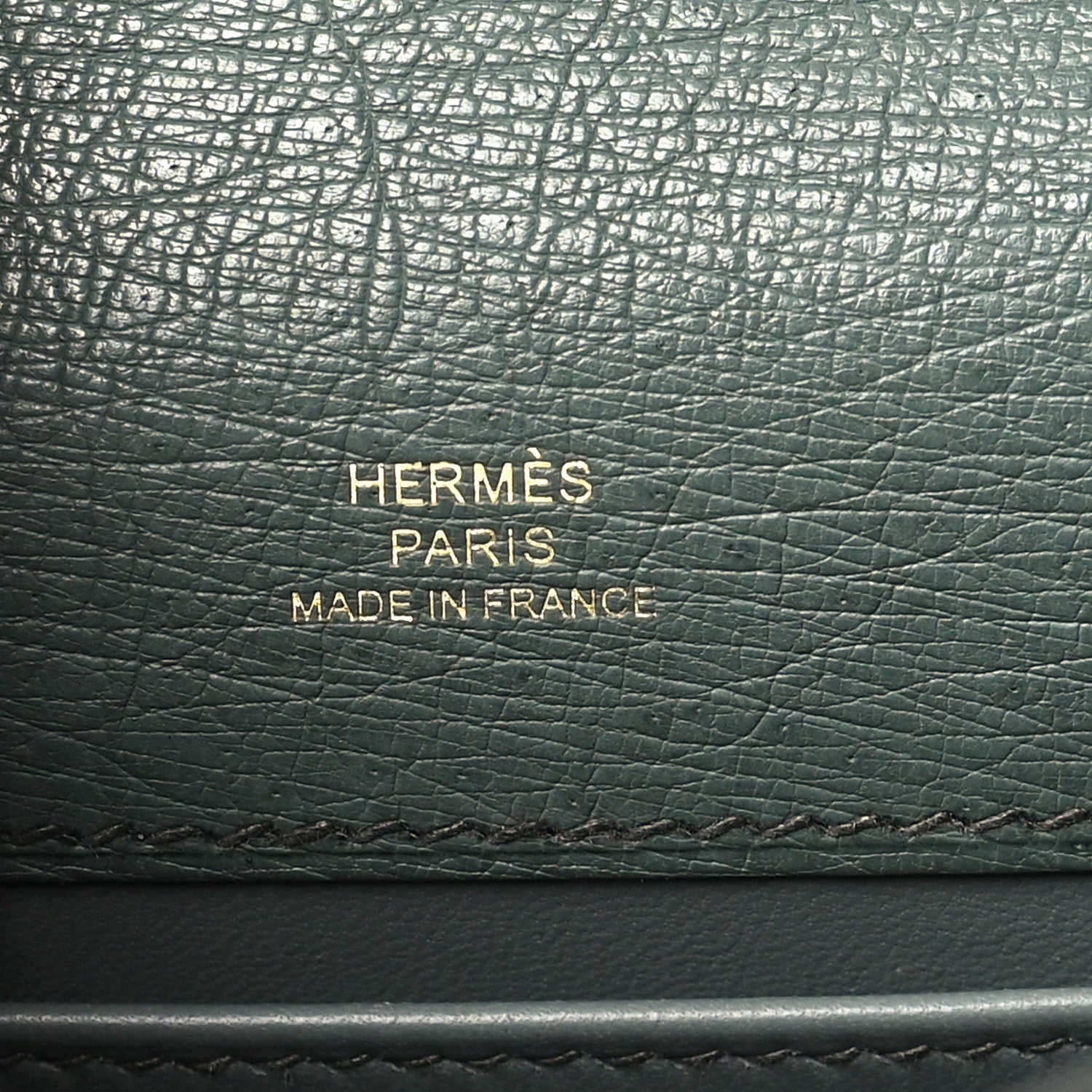 Hermes Ostrich Kelly Pochette Vert Amande 7 of 11
