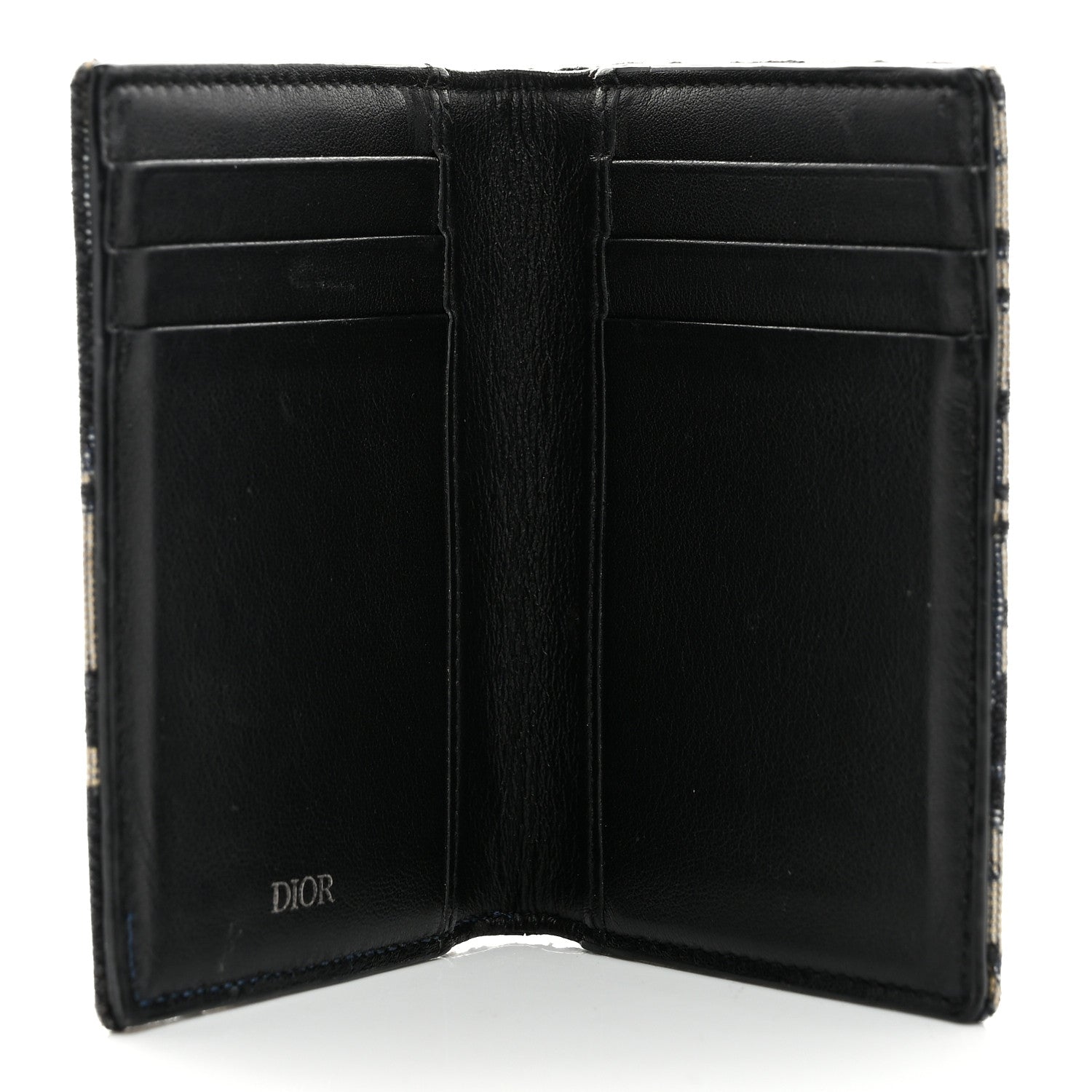 Christian Dior Oblique Bi-Fold Card Holder Blue 5 of 8